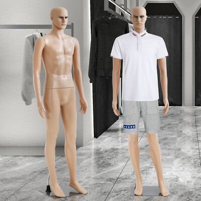73'' Male Mannequin Full Body Realistic Mannequin Display Head Turns Dress Form