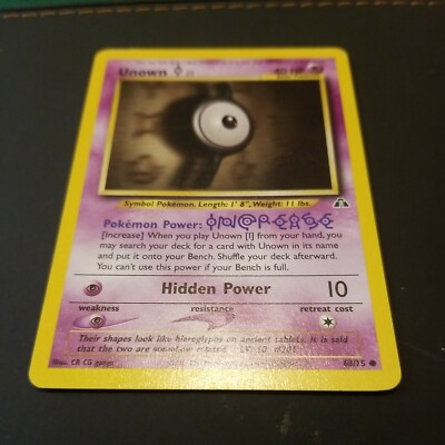 UNOWN I - Neo Discovery Set - 68/75 - Common - Pokemon Card - Unlimited - NM | eBay UNOWN I - Neo Discovery Set - 68/75 - Common - Pokemon Card - Unlimited - NM | eBay