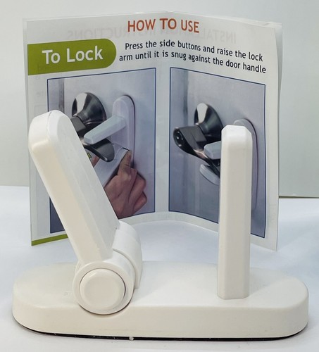 Wappa Baby Child Safety Proof Door Lever Handle Lock. 1 Pack - White. Open Box. - Picture 3 of 10