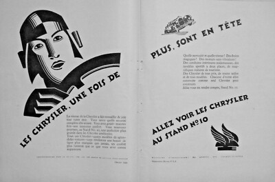 PRESSEWERBUNG 1927 DIE CHRYSLER STEHEN WIEDER AN DER SPITZE STAND NR. 10