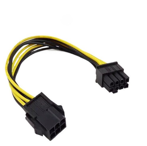 8" Inch ATX 6-pin to 8-pin PCI Express Power Adapter Cable For GPU Video Card