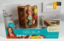 Pioneer Woman Sweet Rose Spice Rack & Jars Set NEW!