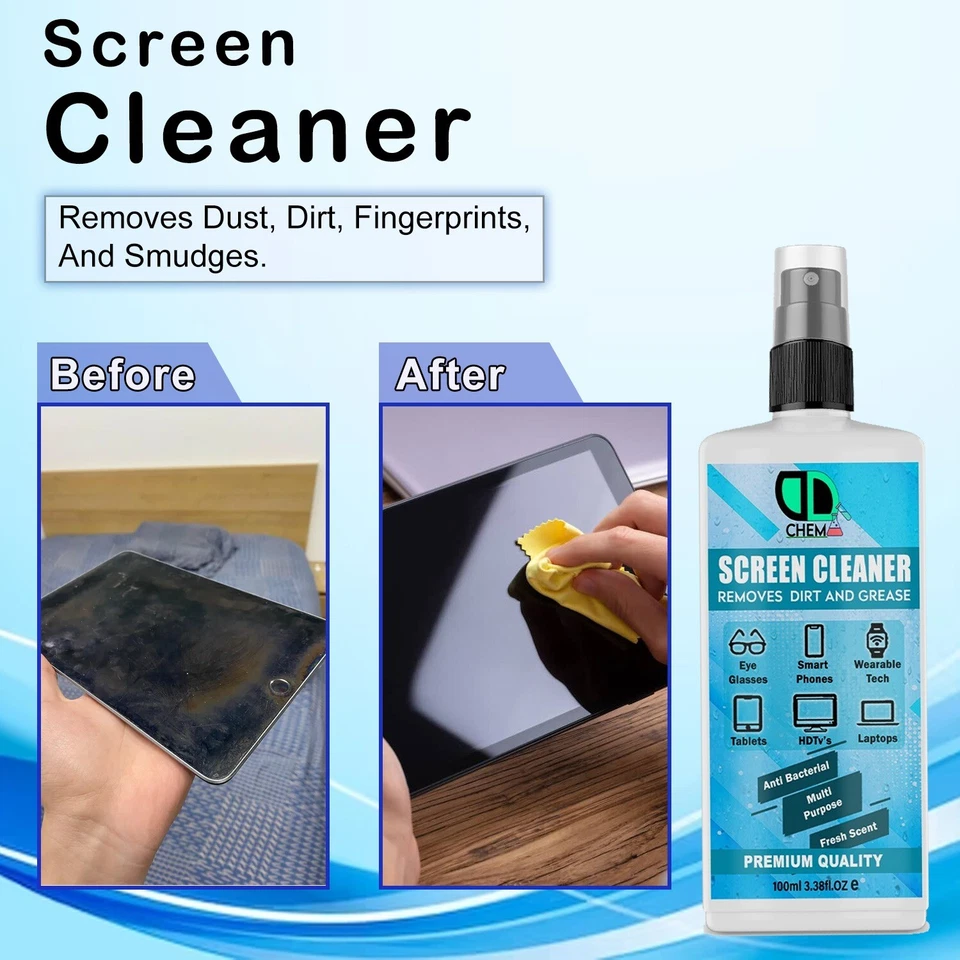 Laptop Screen TV LCD LED PC Monitor iPad Mobile Phone Cleaner Cleaning Liquid UK - Image 3 of 4