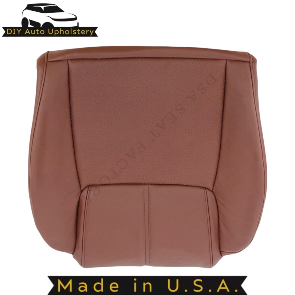 Cubiertas laterales del conductor de cuero genuino marrón sillín para Jeep Commander XK 2006-2010 Foto 2 de 4