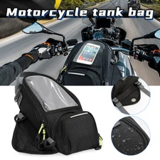 Motorcycle Tank Bag Waterproof Magnetic Motorbike Phone Holder Fuel Saddle Bags