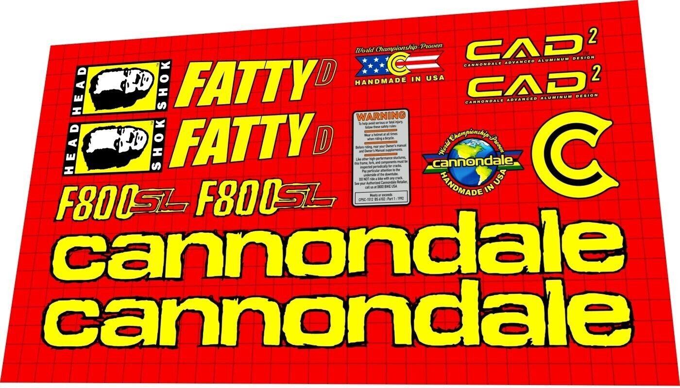 1998 Cannondale F800 SL DECAL SET eBay