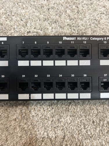 Panduit Dp48688tgy Patch Panel,Cat 6,Rack Mt,48 Port - Afbeelding 3 van 10