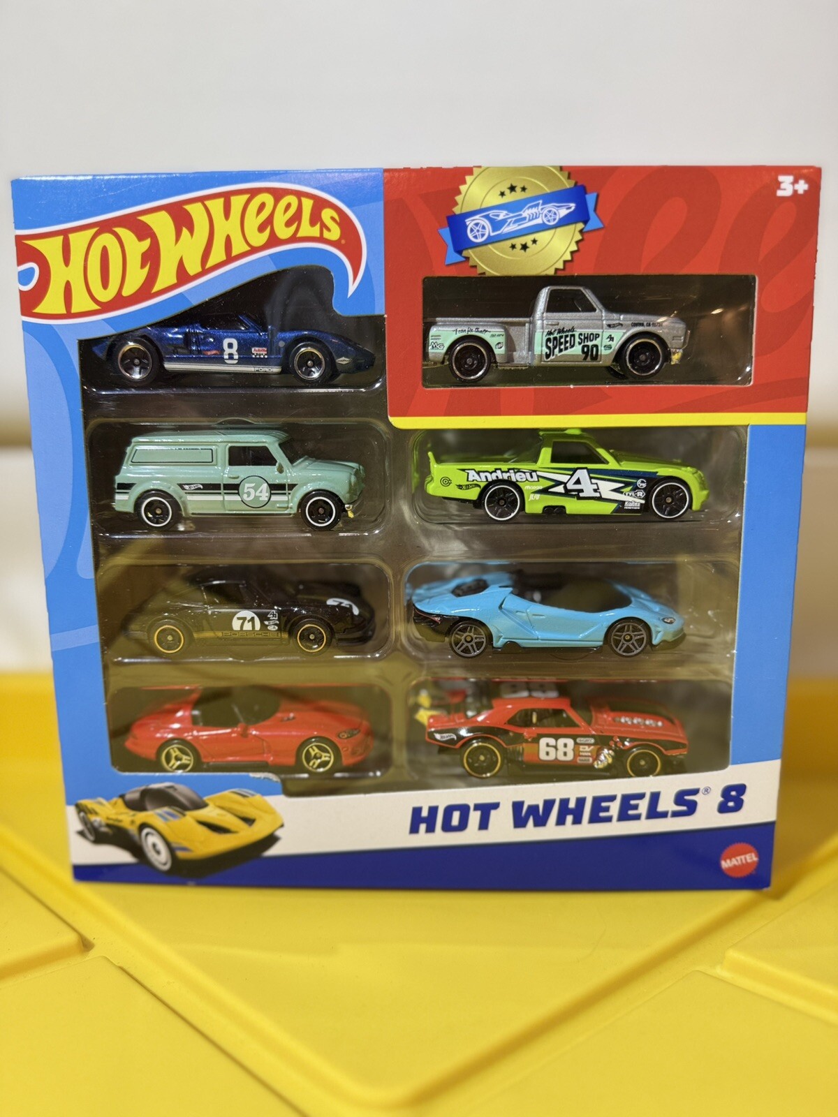 2024 Hot Wheels 8 Pack Ford GT, Lamborghini, Dodge Viper, Porsche, Challenger
