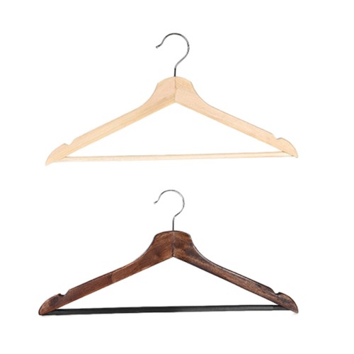 2PCS Multifunctional High Grade Solid Wooden Suit Hangers Coat Hangers