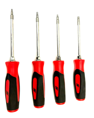 Snap on Tools 4pc Mini Tip Instinct Torx Screwdriver Set in Red SGTX40BR for sale online | UK