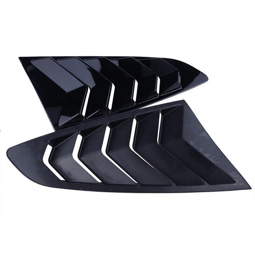 NEW Gloss Black Vent Side Window Louver Cover Decor For 2015-2021 Ford Mustang - Bild 7 von 9