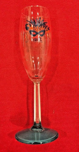 RARE Genuine Rio Masquerade Village Las Vegas Decorative Mask Stem Flute - Picture 2 of 6