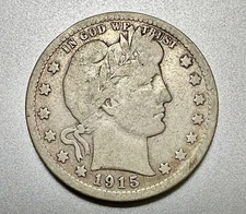 1915-S   BARBER QUARTER   VG   BETTER DATE  #7719