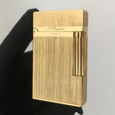 For Memorial S.T Dupont Lighter PING Sound Gas Refillable Brushed/GIFT WA-A6