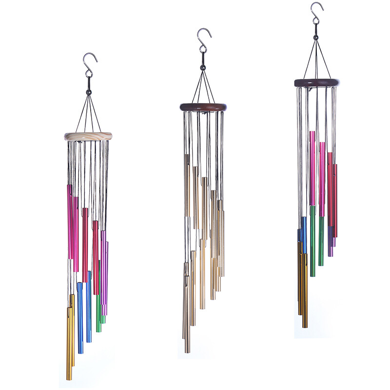 12 Tubes Wind Chimes Pendant Aluminum Tube Metal Pipe Wind