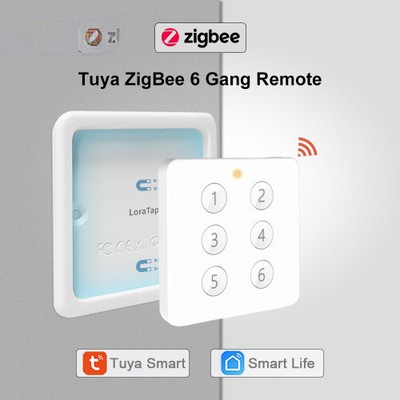 ZigBee 3,0 Tuya Smart Life EU Standard 6-Tasten-Gang-Szene Magnet Schalter App