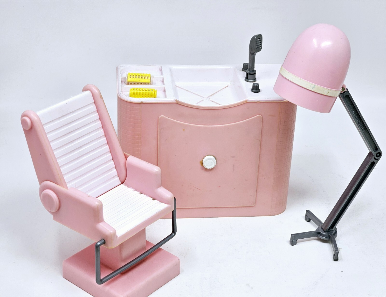 Barbie Hair Salon Vintage Meritus 1984 Pink Set Made In Hong Kong