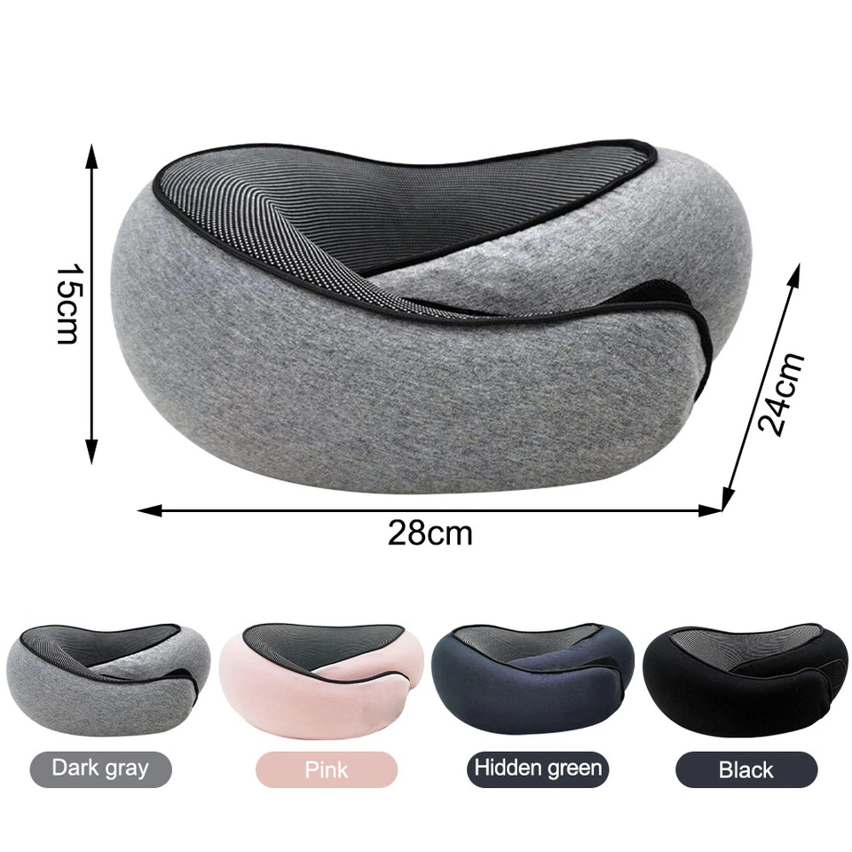 Travel Neck Pillow Memory Foam Portable Soft U Shaped Pillow Neck Head Support - image 4 of 4