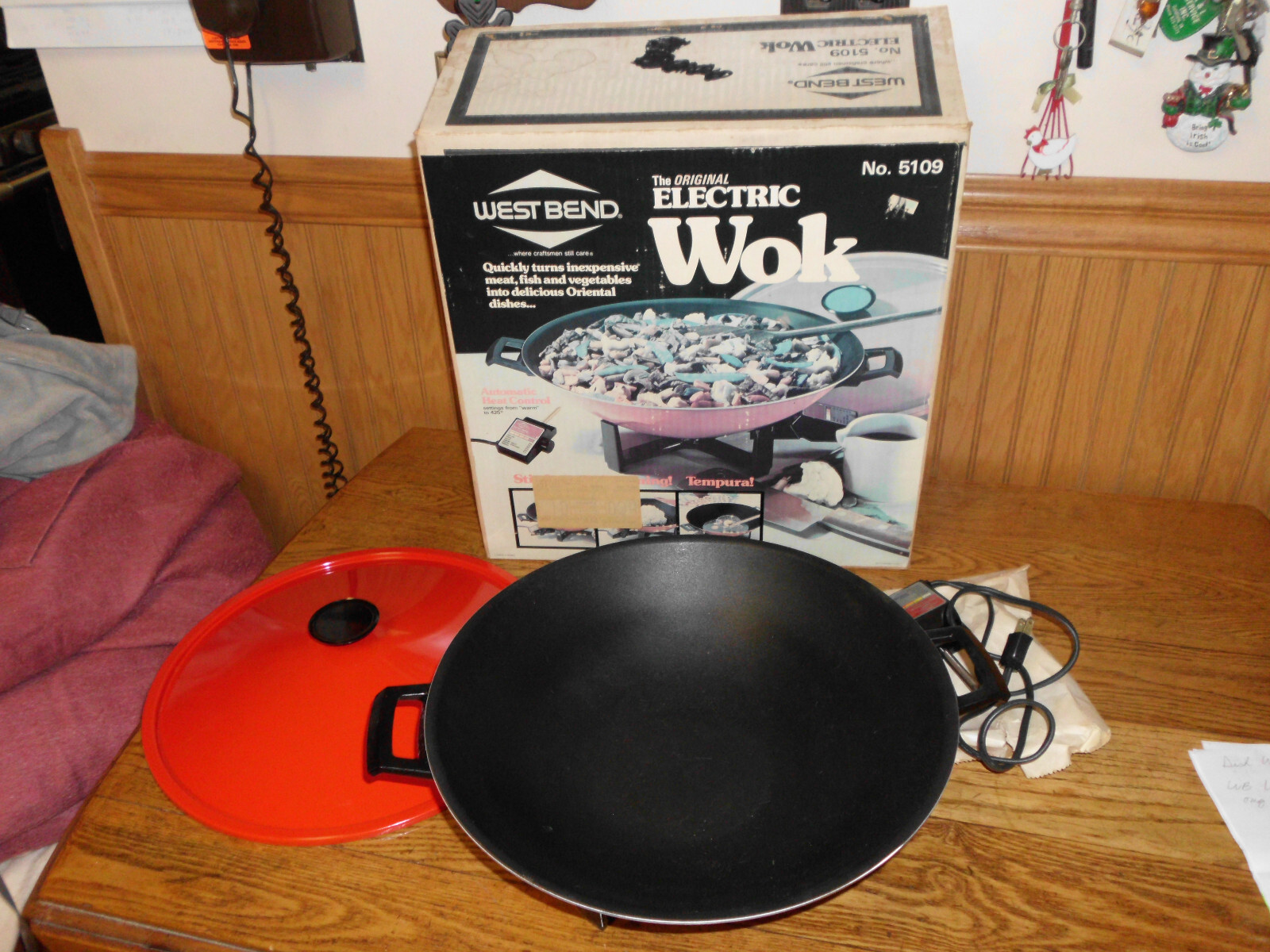 Vintage West Bend Electric Wok Red Made in USA TESTED AND WORKING eBay