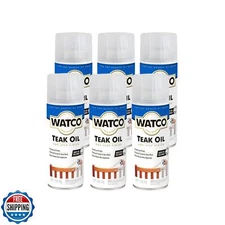 Watco Teak Oil Wood Finish Spray, 11.25 oz, Clear, 6 Pack