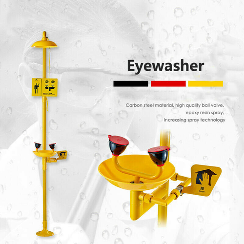 Eyewash Shower Station kit Emergency Eye Wash Faucet Mount Stainless steel Taps - Picture 2 of 10