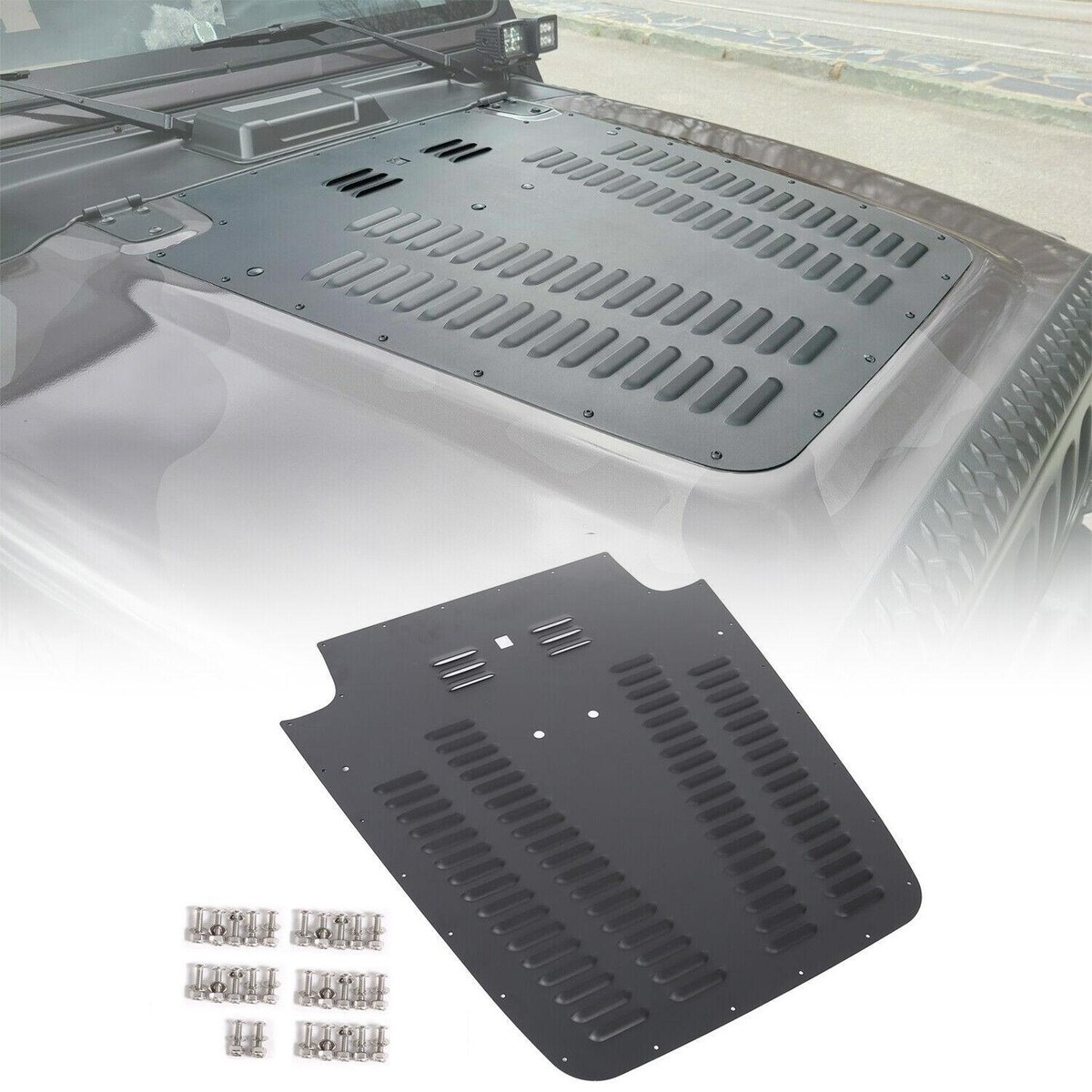 Vented Hood Louver Black For Jeep Wrangler TJ / LJ 2003 2004 2005