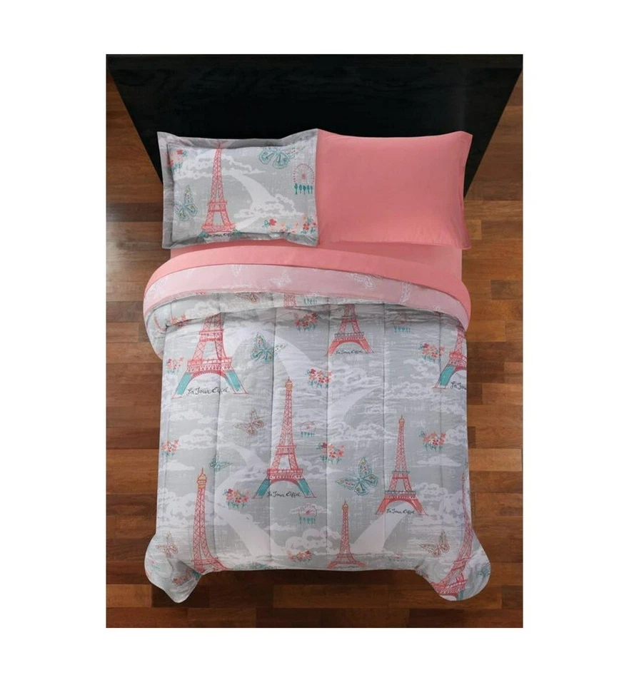 Your Zone Paris Cama en una Bolsa Coordinada 7 Piezas Juego de cama, completo - TOTALMENTE NUEVO  Foto 3 de 4