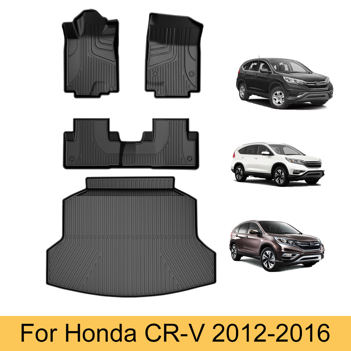 2012-2016 Honda CR-V All-Weather TPE Floor Mats & Cargo Liner Trunk Mat