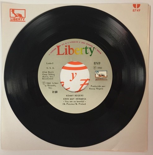 KENNY ROGERS & SHEENA E -JUNTOS ESTA NOCHE / ERES MUY HERMOSA- MEX. 7" SINGLE PS - Imagen 4 de 5