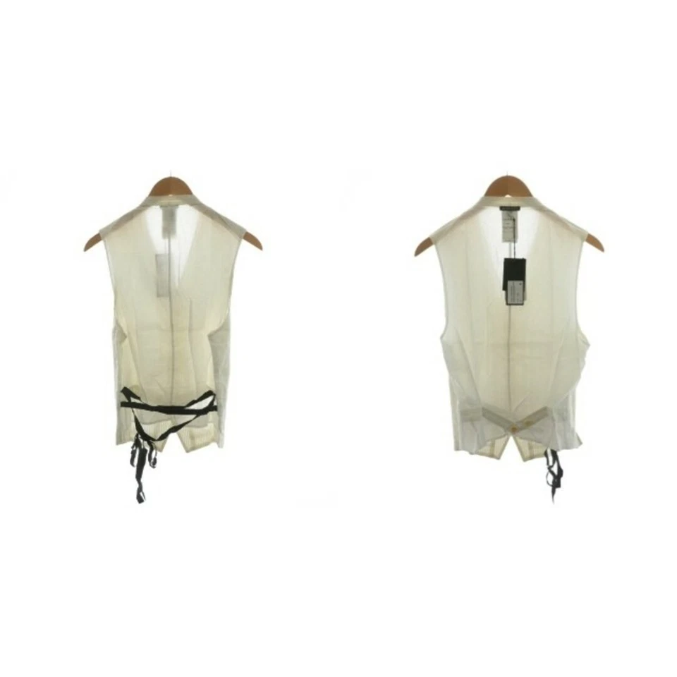 Andummeester ANN DEMEULEMEESTER Vest Front Opening Dot Striped Reversible Used 2 - Image 2 of 4