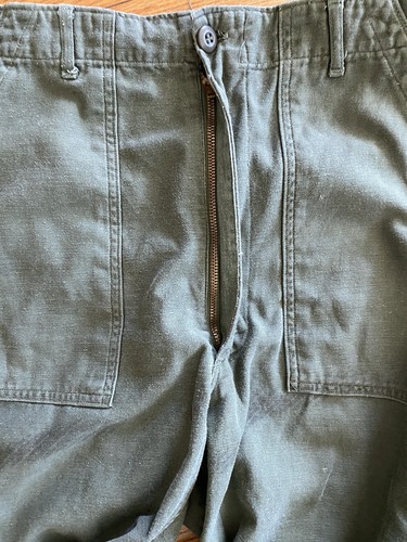 Vintage Original USN OG-107 Baumwollsatin Typ 1 Hose Herren 36x33 Reißverschluss Geschichte - Bild 10 von 24
