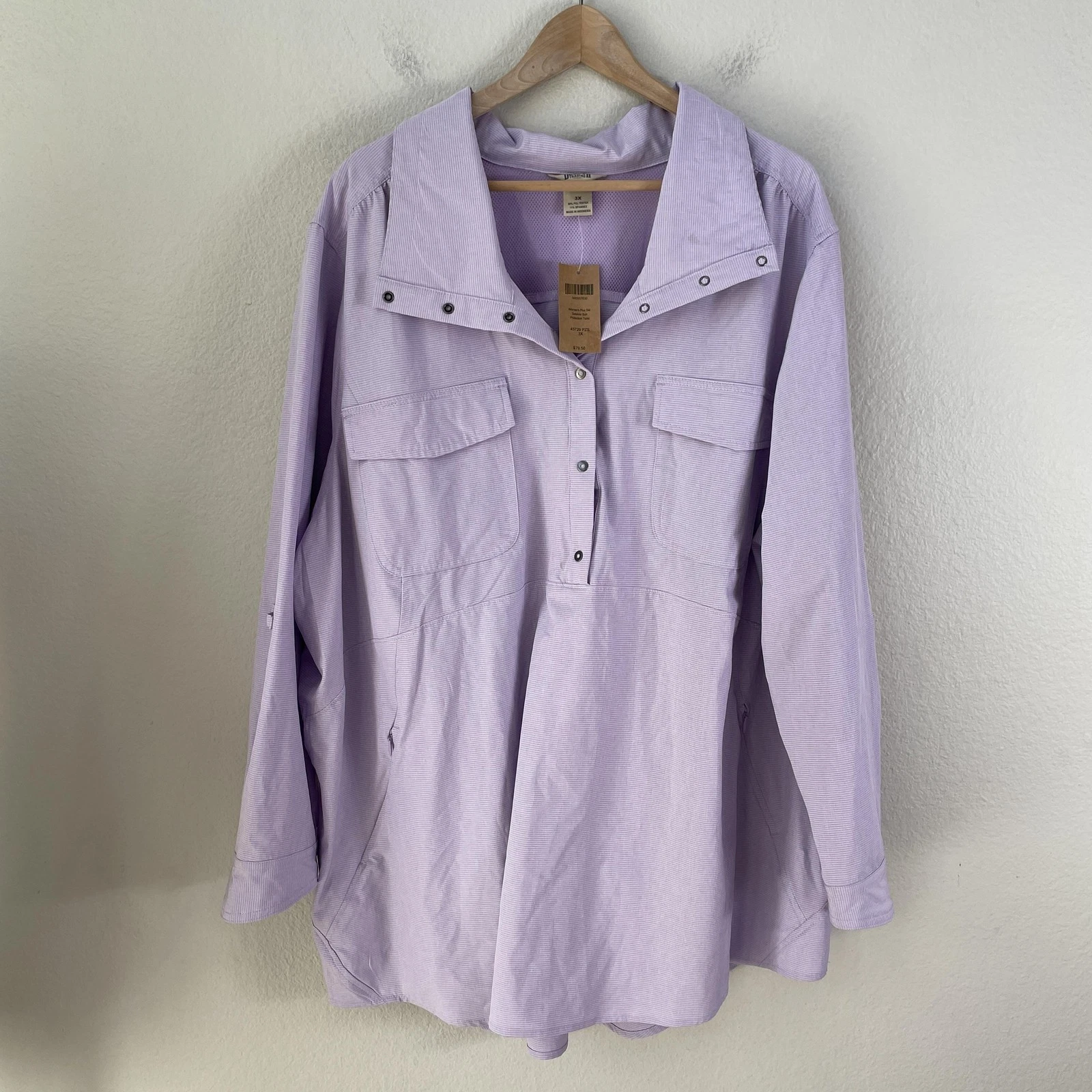Duluth Trading Tunic Shirt Jacket Womens 3X Sol Survivor Sun Protection Outdoor