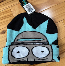Rick And Morty Winter Beanie Hat Adult See Thru Eyes One Size NEW WITH TAGS