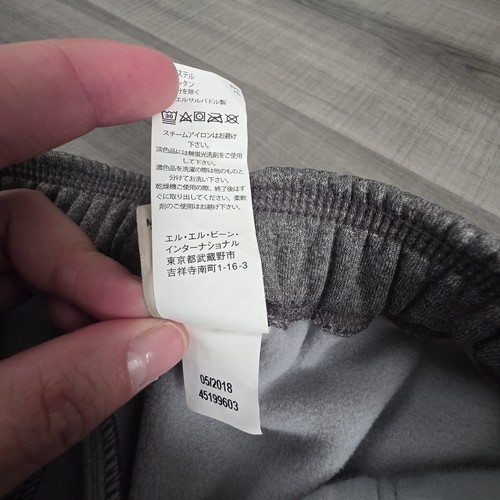 LL Bean Pants Boys 16 Gray Fleece Lined Athletic Jogger Drawstring Zip Leg - Picture 6 of 9