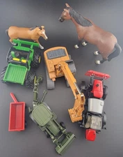 Ertl Farm Toy Lot - Vehicles and horses