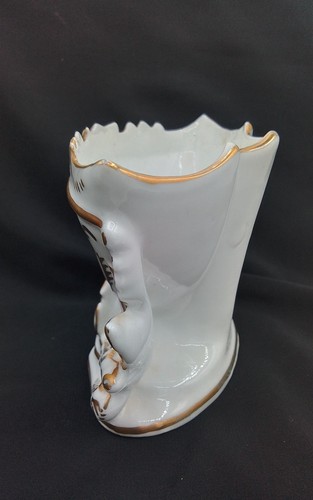 ANTIQUE 1760 SEVRES FRANCE FAN VASE PORCELAIN FLORAL MARKED G WITHIN DOUBLE L L - Picture 10 of 24