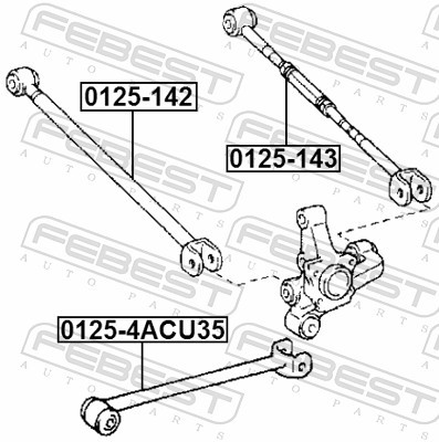 TRACK CONTROL ARM 0125-142 FOR TOYOTA CAMRY LEXUS ES 2AR-FE/FXE 2.5L 4cyl CAMRY - Picture 3 of 7