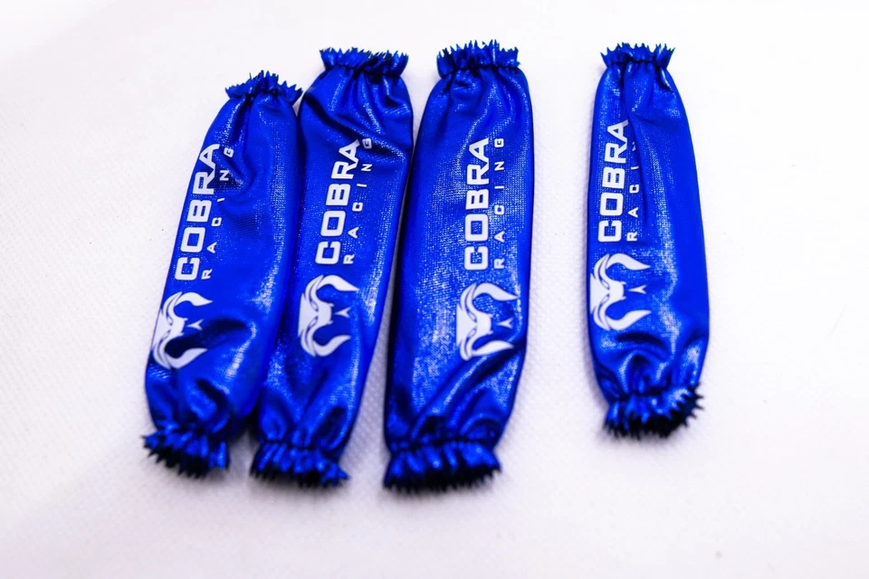 Waterproof Shock Dust Covers for 1/10 Traxxas Slash, Rustler, Stampede - Blue - Image 2 of 4