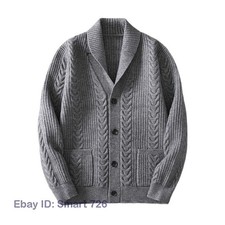Thickened Casual Cardigan Long-sleeved Wool Sweaters Men's Coats Autumn/winter