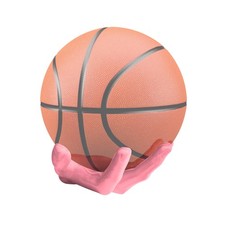 Basketball Holder Handmade on Wall Sculptures Mount Display Stand for Baske...