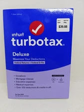 TurboTax DELUXE 2020 Federal Return Efile Windows /Mac CD