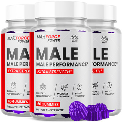 (3 Pack) Max Force Power Male Gummys Advanced Max ForcePower Formula 180 Gummies