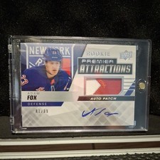 2022-23 Upper Deck Premier Update Premier 2020 Adam Fox Rookie Patch Autograph 
