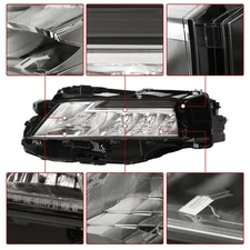 Headlights Left Driver Side For 2021 2022 2023 Nissan Rogue LED Headlamps Chrome