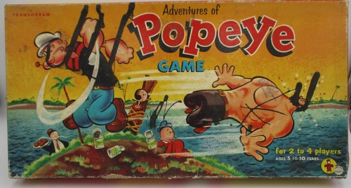 Vtg 1957 Adventures of Popeye Board Game near Complete Excellent condition - Picture 1 of 1
