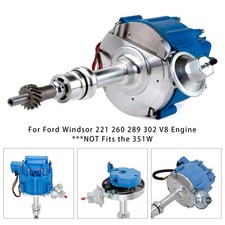 Ignition Blue Cap Distributor w/ 65K Coil 1030213 For SBF Ford Small Block 260 Z