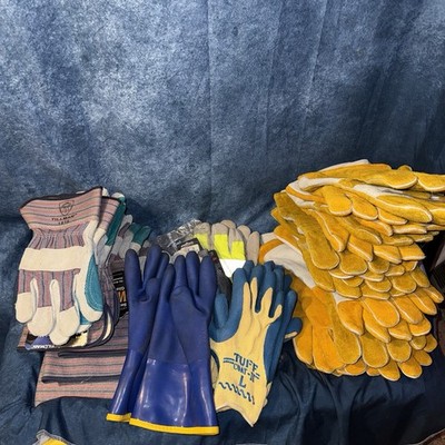 Mixed lot of 25 Matching Heavy-duty welding/work gloves including Tillman 1150