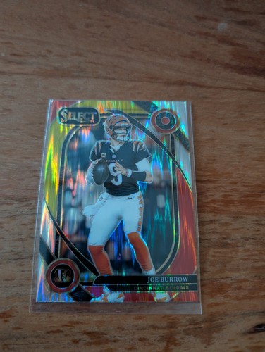 2024 Panini Select - Joe Burrow #230 Club Level Red Yellow Prizm Shock Bengals