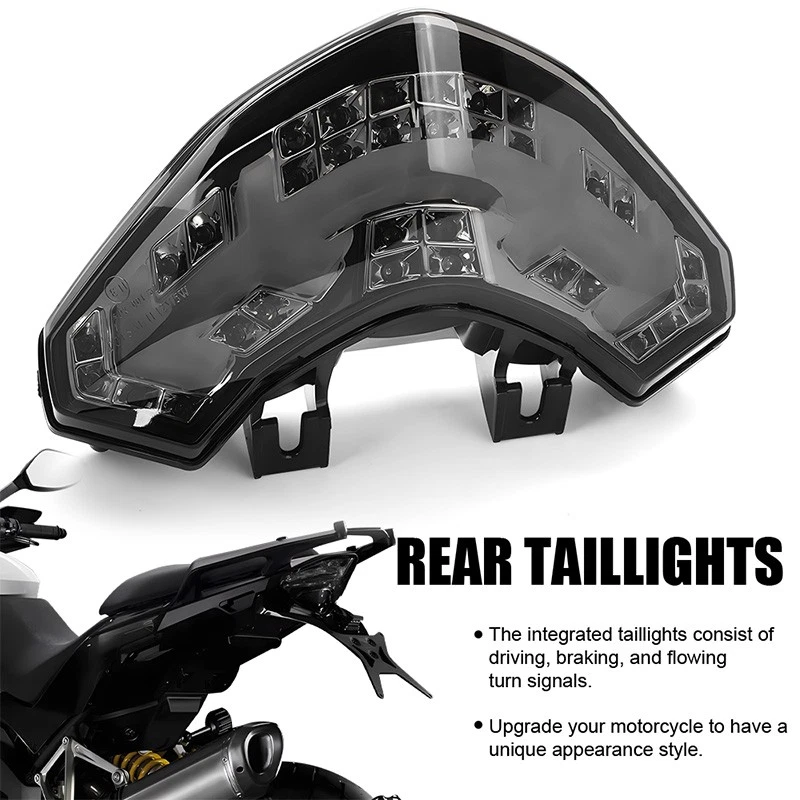 Luz traseira de LED fumaça freio seta para DUCATI Multistrada 1200 1200S 2010-14 - Imagem 4 de 4