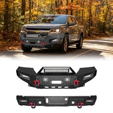 Heavy Steel Front And Rear Bumper Fits 2015-2022 Chevy Colorado W Led Lights Heavy Steel Front And Rear Bumper Fits 2015-2022 Chevy Colorado W Led Lights